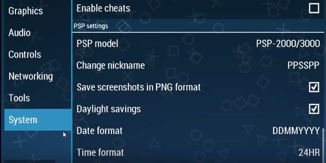 ppsspp pc system settings 